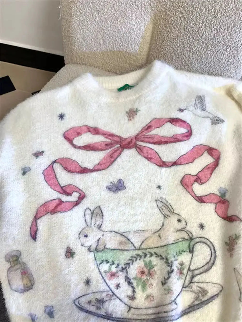 Bunnies, Bows, Oh My! Sweater